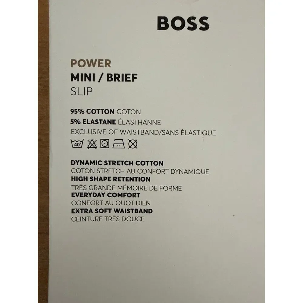 Hugo Boss Power Mini Brief cotton stretch Large Slip